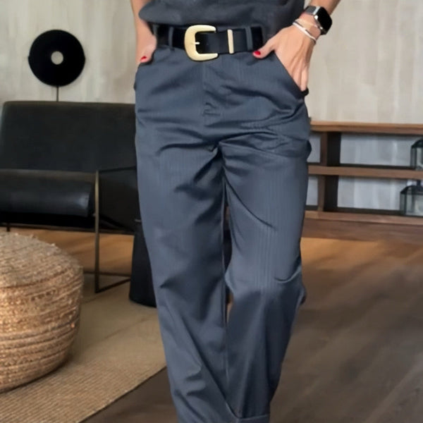 Angelina - Pantalón de Traje a Rayas
