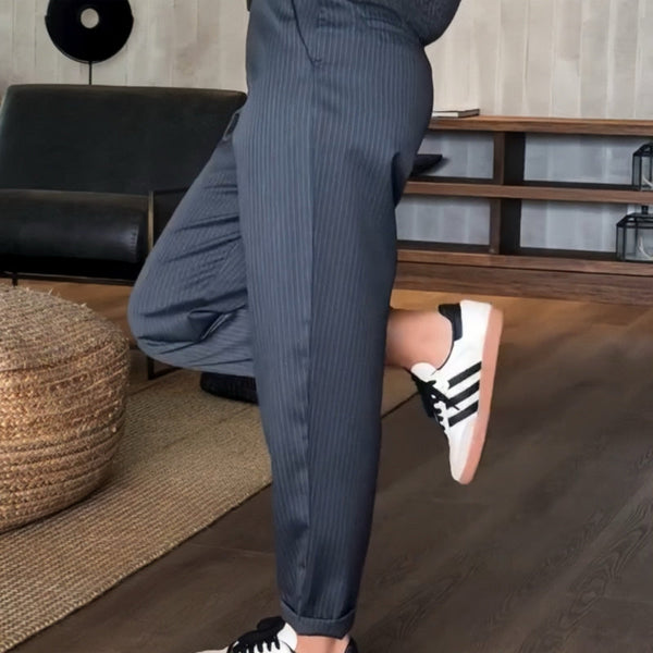Angelina - Pantalón de Traje a Rayas