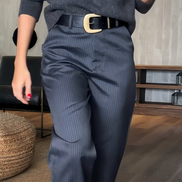 Angelina - Pantalón de Traje a Rayas