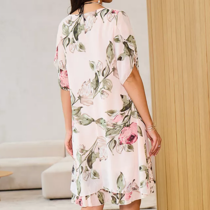 Merita - Vestido De Gasa Con Pétalos A La Ultima Moda