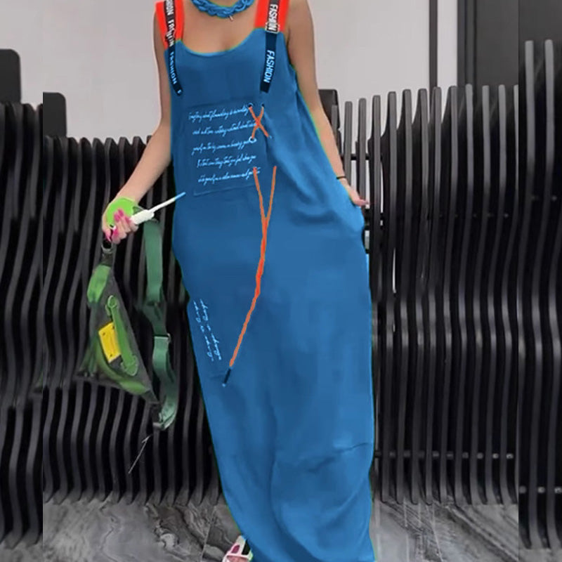 Wafia - Vestido Informal Sin Mangas Estampado