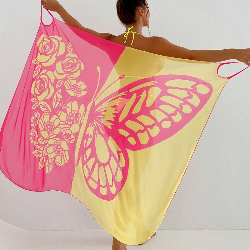 Melora - Pareo Con Estampado De Mariposas