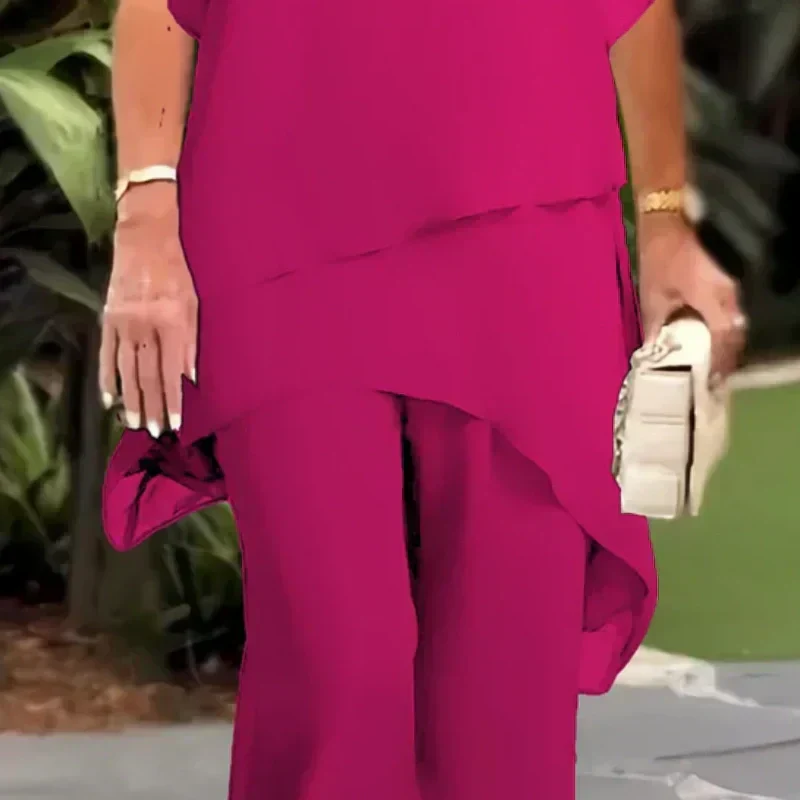 Panam - Conjunto de Pantalones de Pierna Ancha