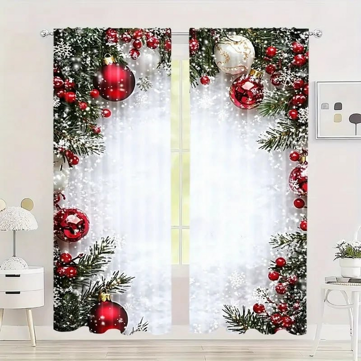 MerryDrape - Juego de Cortinas Navideñas