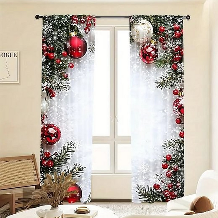 MerryDrape - Juego de Cortinas Navideñas
