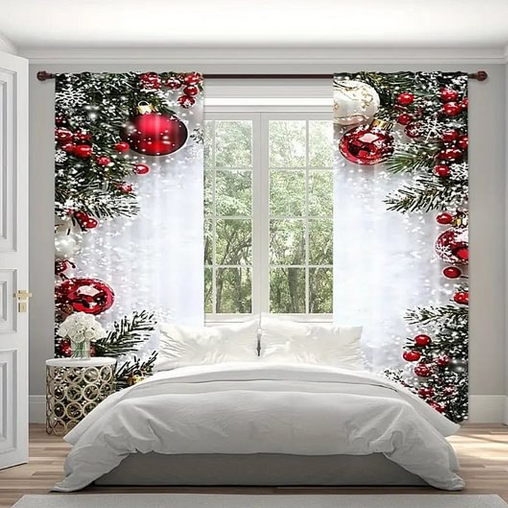 MerryDrape - Juego de Cortinas Navideñas