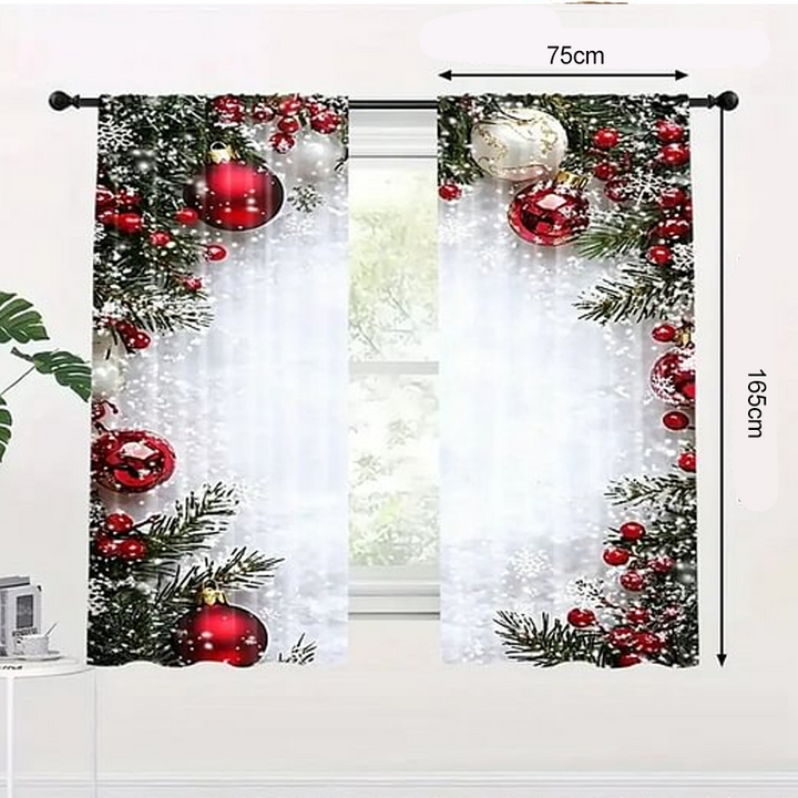 MerryDrape - Juego de Cortinas Navideñas