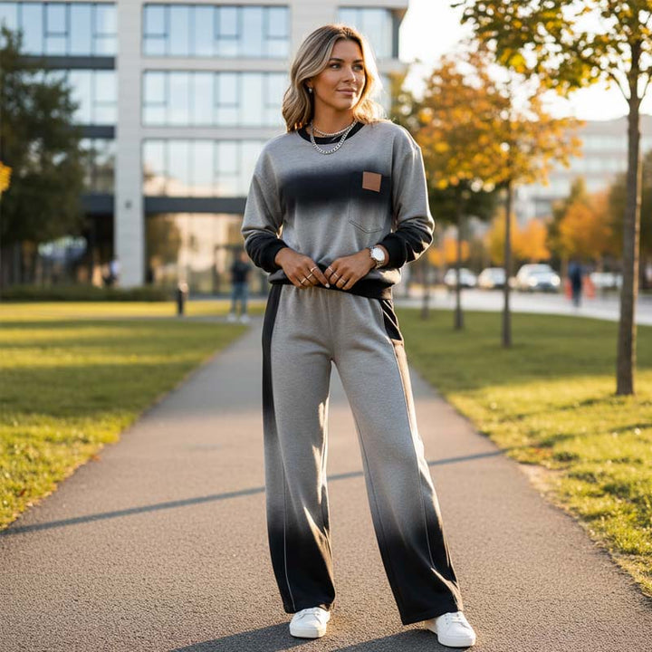 Helinza - Conjunto De Top y Pantalones Informales