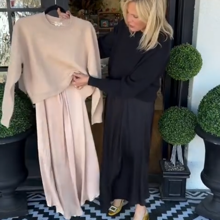 Lilee - Top Con Nudo Retorcido y Vestido Largo
