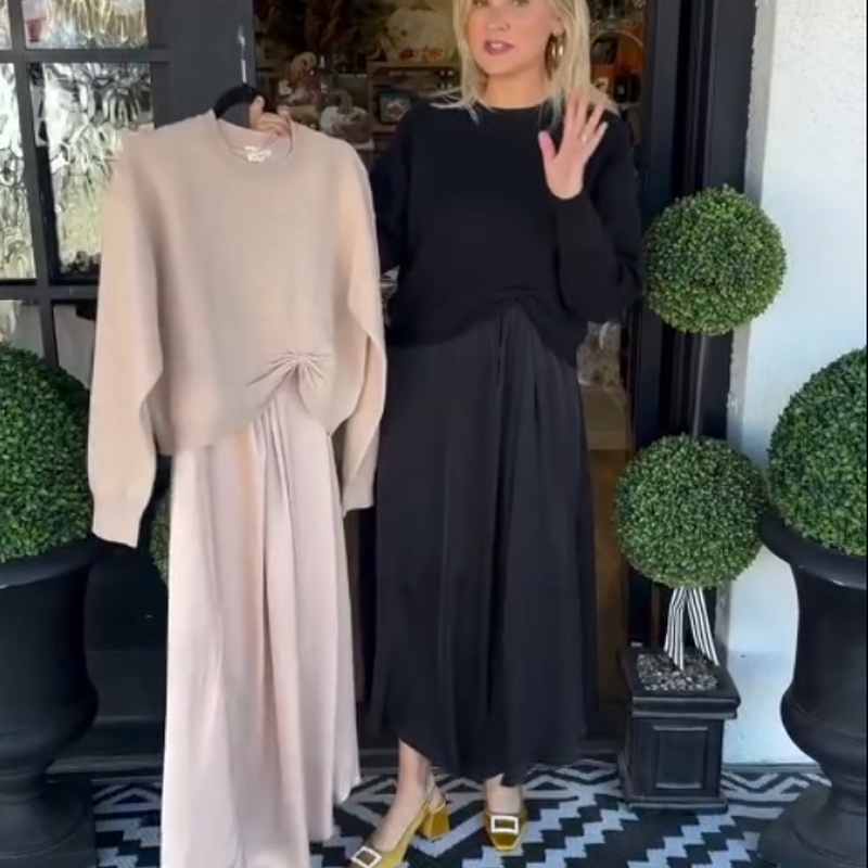 Lilee - Top Con Nudo Retorcido y Vestido Largo