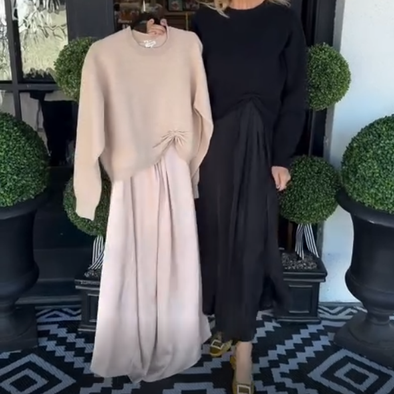 Lilee - Top Con Nudo Retorcido y Vestido Largo