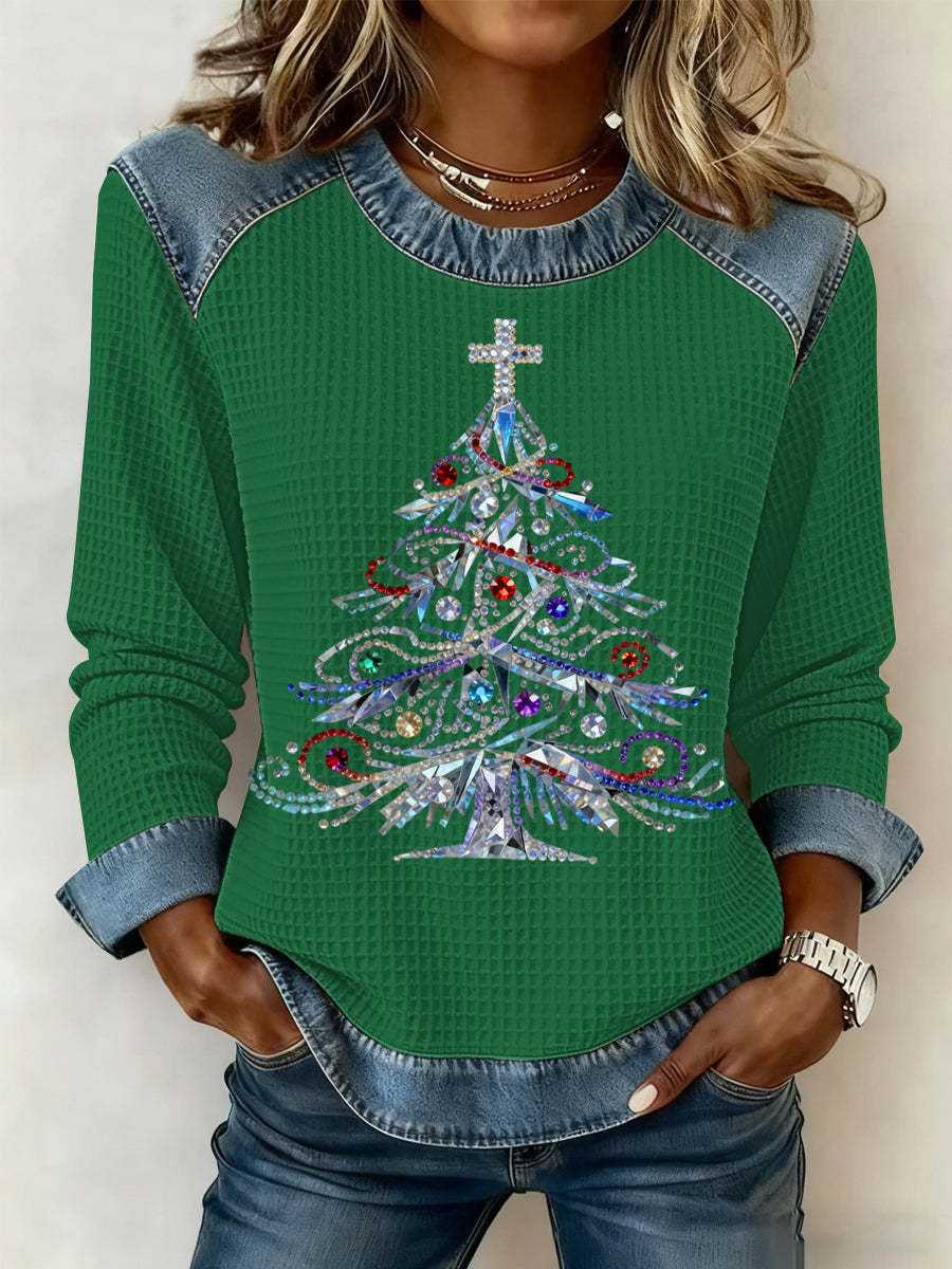 Ygritte - Jersey Navideño Con Estampado De Gofre
