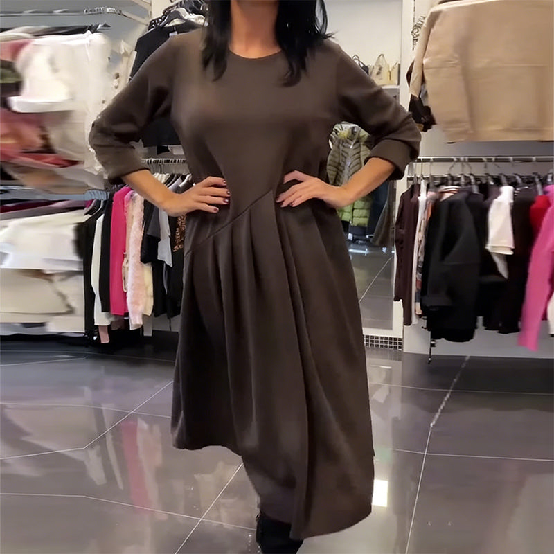 Jorjia - Vestido largo Informal con Cuello Redondo