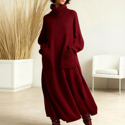 Keeti - Vestido Jersey De Cuello Alto Con Bolsillos