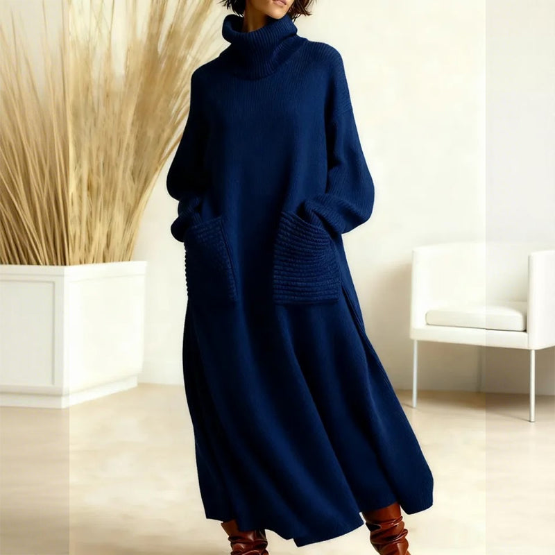 Keeti - Vestido Jersey De Cuello Alto Con Bolsillos