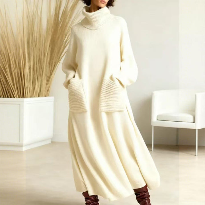Keeti - Vestido Jersey De Cuello Alto Con Bolsillos
