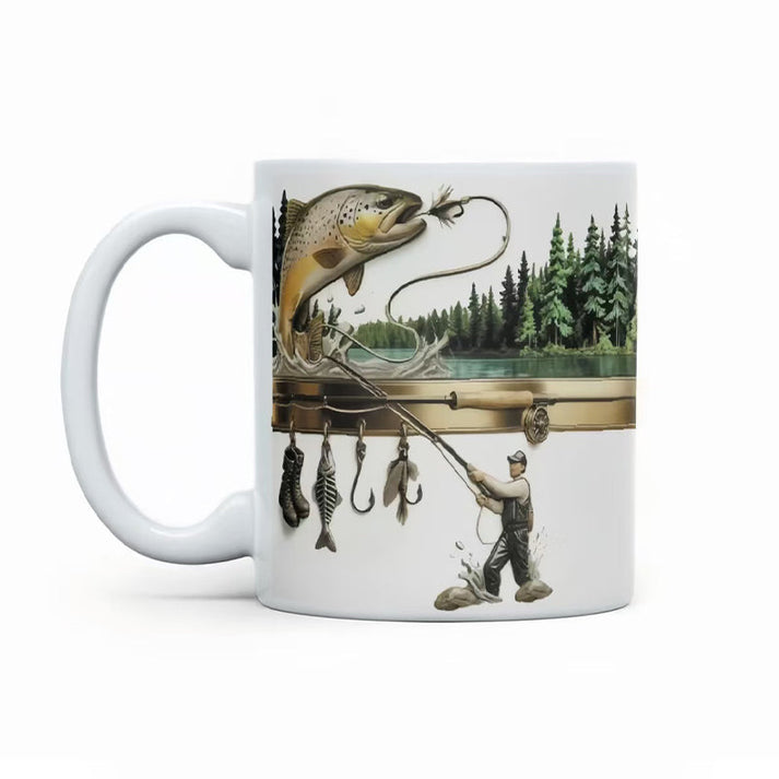 TackleMug - Taza de Café con Motivos de Pesca