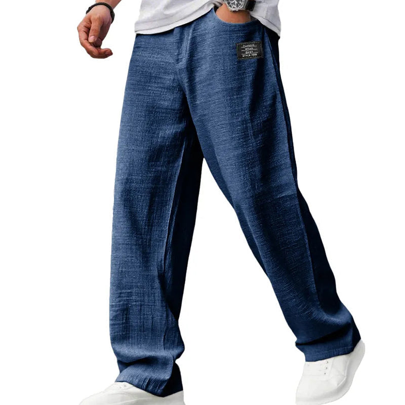 Abdallah - Pantalón De Pierna Ancha Con Bolsillos