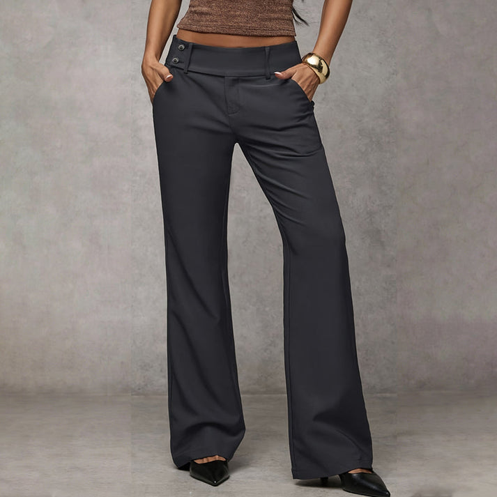 Savena - Pantalones De Traje De Corte Acampanado Y Pierna Ancha