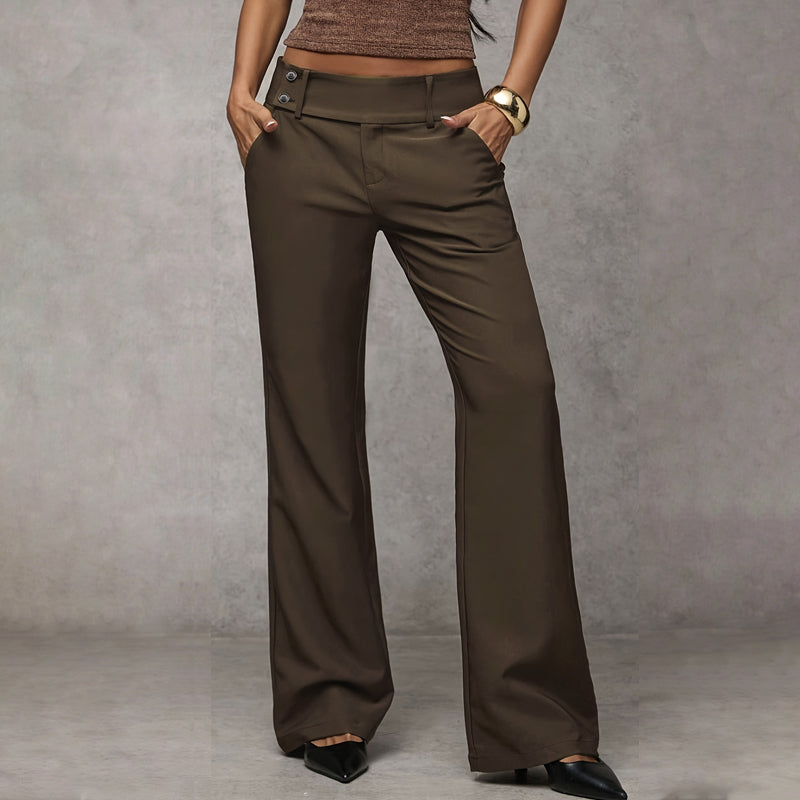 Savena - Pantalones De Traje De Corte Acampanado Y Pierna Ancha