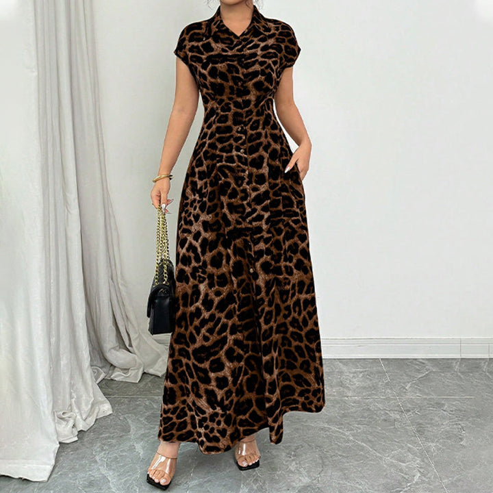 Ameerah - Elegante Vestido Con Estampado De Leopardo