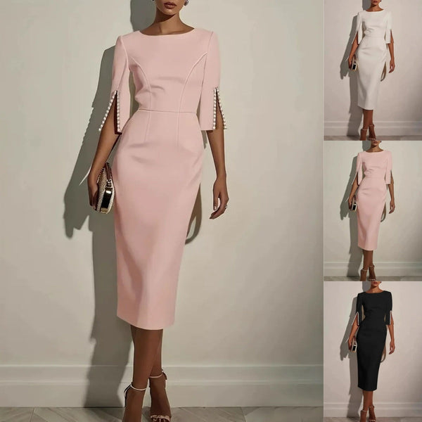 Sejina - Vestido Lápiz De Corte Entallado Con Mangas Abiertas