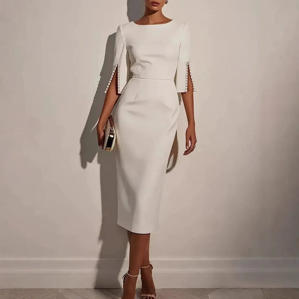 Sejina - Vestido Lápiz De Corte Entallado Con Mangas Abiertas