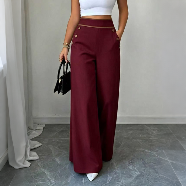 Carline - Pantalón De Pierna Ancha De Tiro Alto