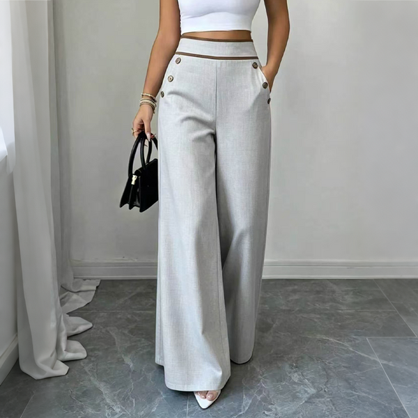 Carline - Pantalón De Pierna Ancha De Tiro Alto
