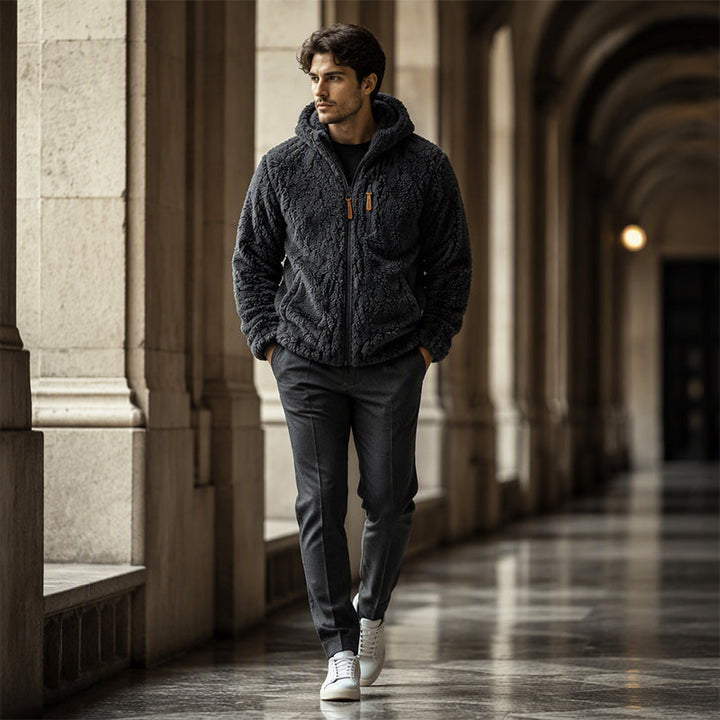 Quinten - Chaqueta De Forro Polar Con Capucha Y Cremallera Frontal
