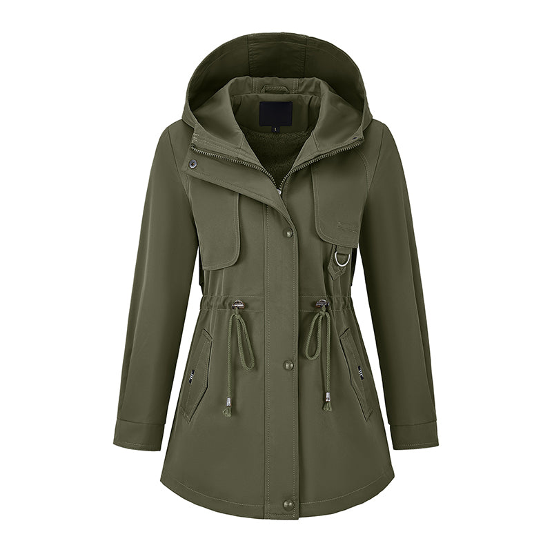 Niela - Chaqueta Con Capucha Y Cremallera Resistente Al Viento
