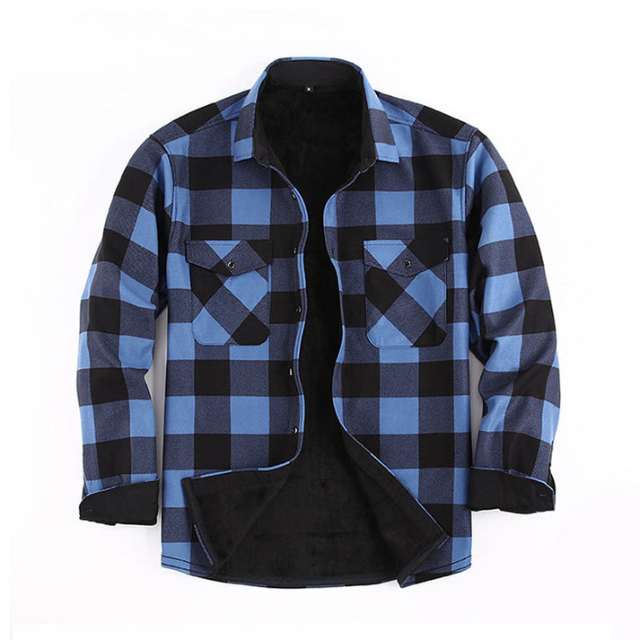 Lisander - Chaqueta De Franela Abrigada Con Estampado a Cuadros