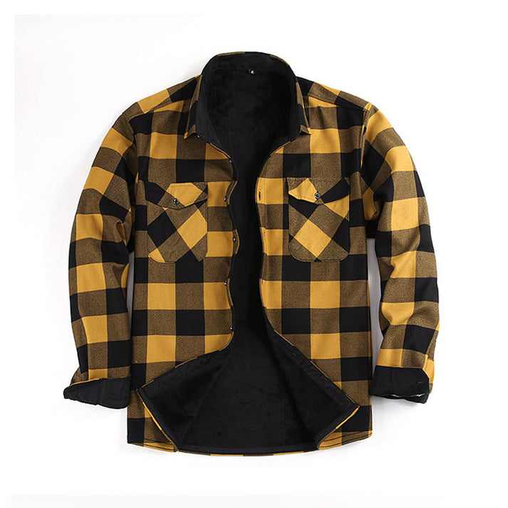 Lisander - Chaqueta De Franela Abrigada Con Estampado a Cuadros