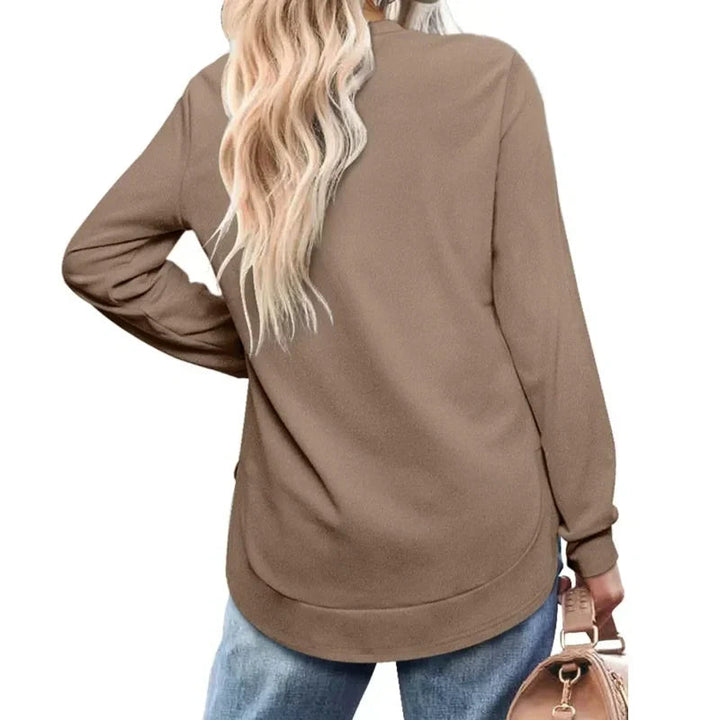 Lizza - Sudadera De Cuello Redondo Con Bajo Curvo