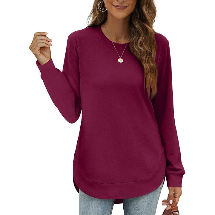 Lizza - Sudadera De Cuello Redondo Con Bajo Curvo