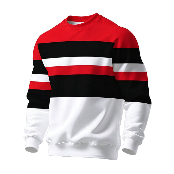 Wayale - Sudadera Informal De Cuello Redondo a Rayas