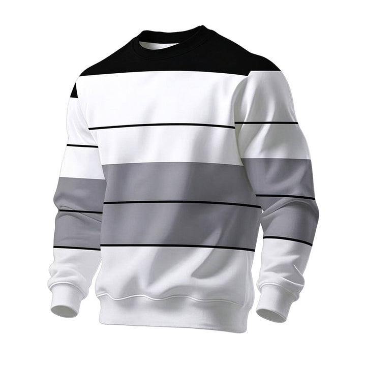 Wayale - Sudadera Informal De Cuello Redondo a Rayas