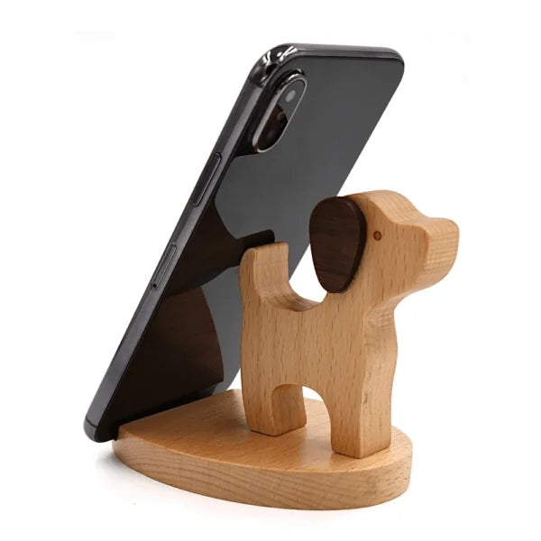 Woodstand - Soporte para Teléfono Móvil de Madera Hecho a Mano