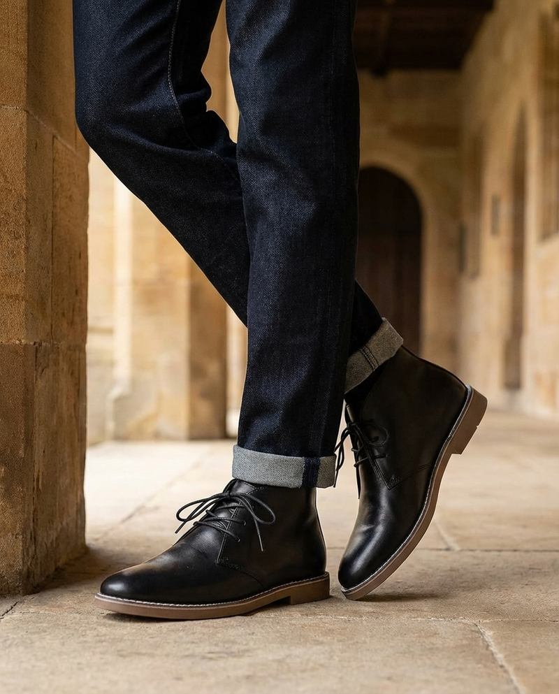 Mathyas - Botines Chukka de Piel Con Cordones