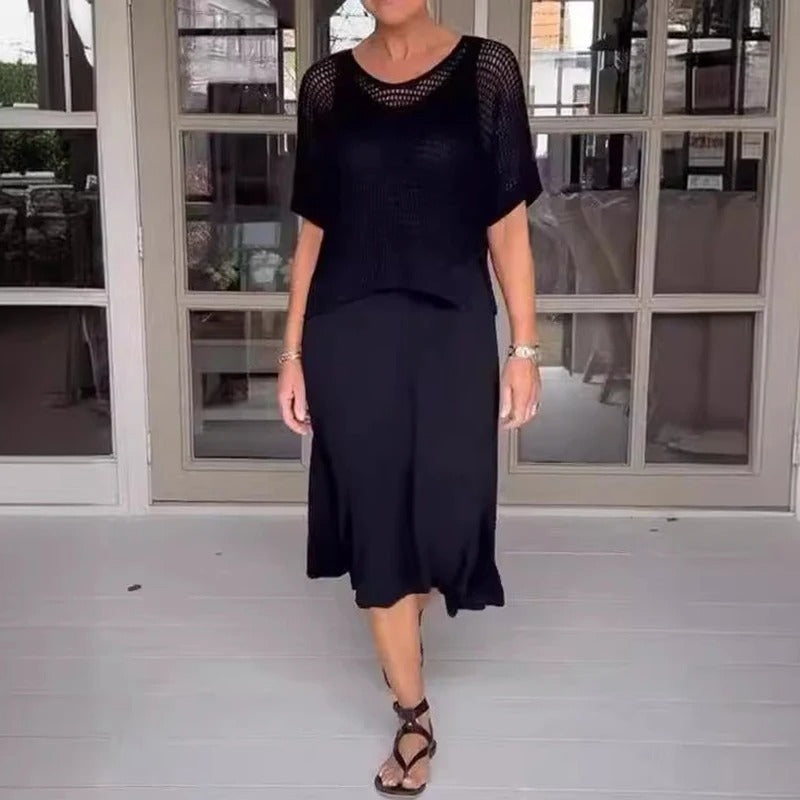 Wenky - Elegante Vestido De 2 Piezas