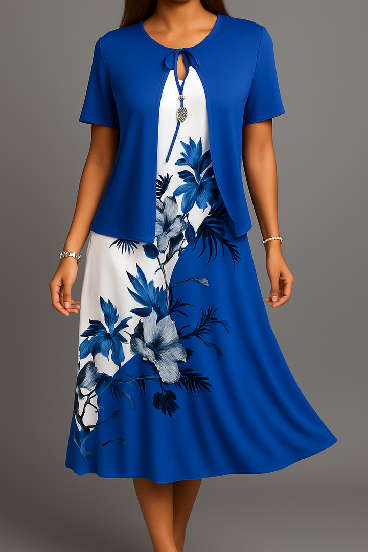 Isadora - Elegante Vestido Midi De Jersey De Estilo Bohemio