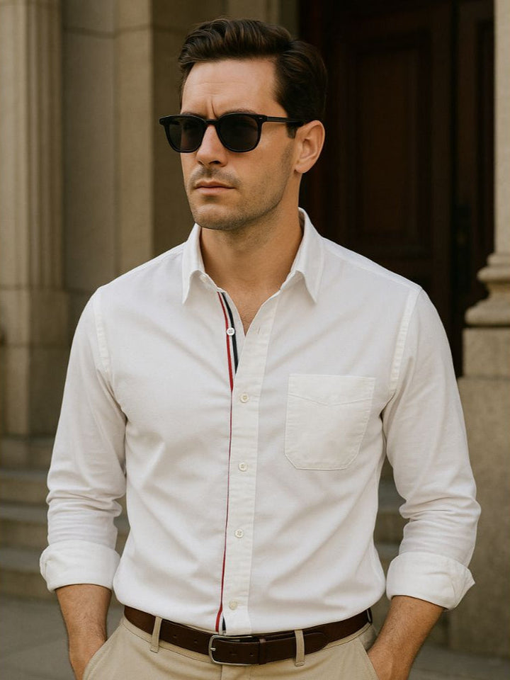 Starc - Camisa De Lino De Manga Larga