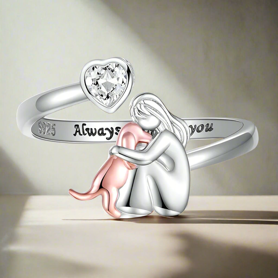PawRing - Anillo Ajustable de Plata para Perros